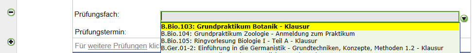 Abbildung 4: Beispiel Dropdown-Feld / LookUp-Feld Abbildung 4: Beispiel Dropdown-Feld / LookUp-Feld