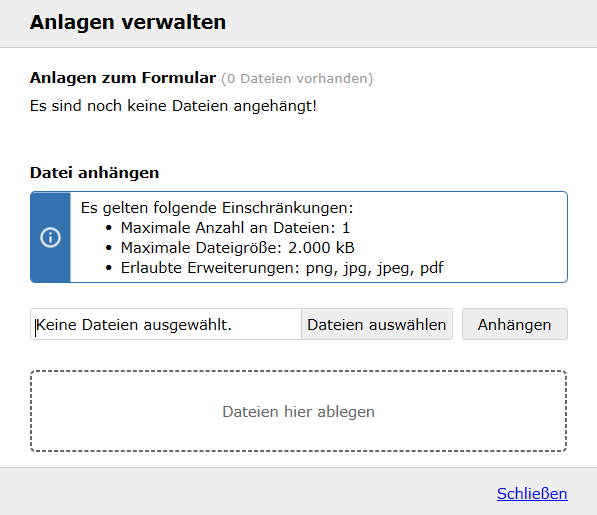 Abbildung 6: Beispiel Upload von Dokumenten Abbildung 6: Beispiel Upload von Dokumenten